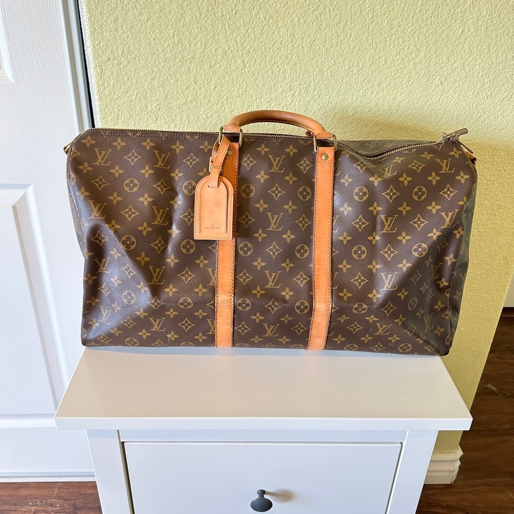 Authentic Louis Vuitton keepall Bandouliere Luggage Bag 55